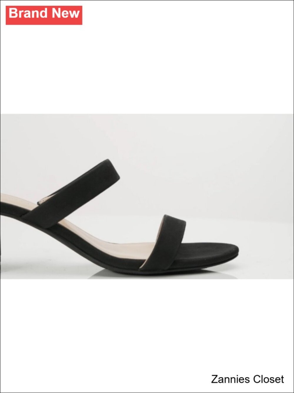 β¨ Women's Comfort Block Slip On Mule Heels Faux Leather Double Strap - Picture 6 of 6